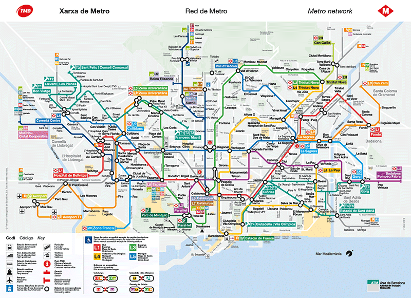 plan metro barcelone
