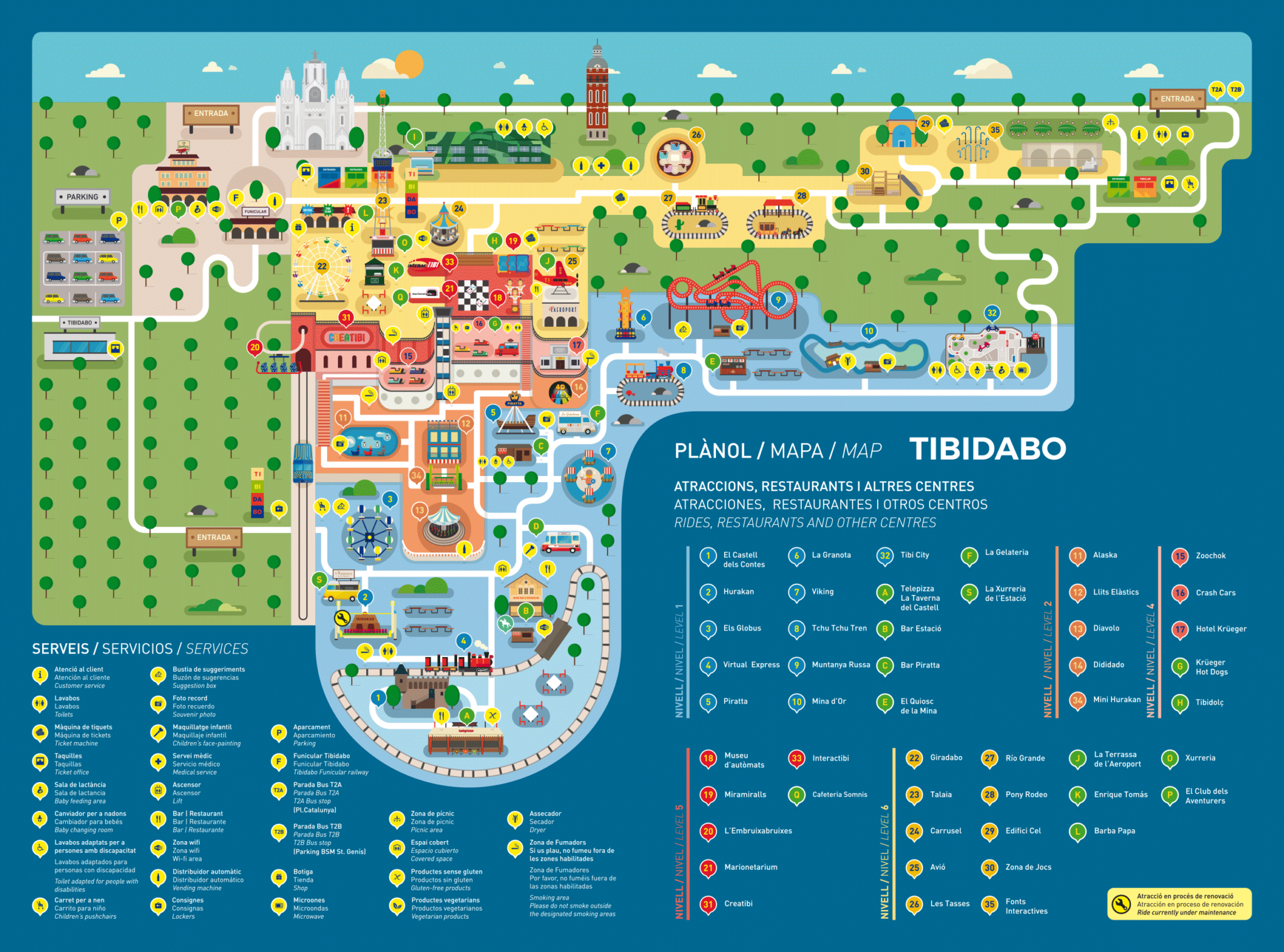 plan parc tibidabo